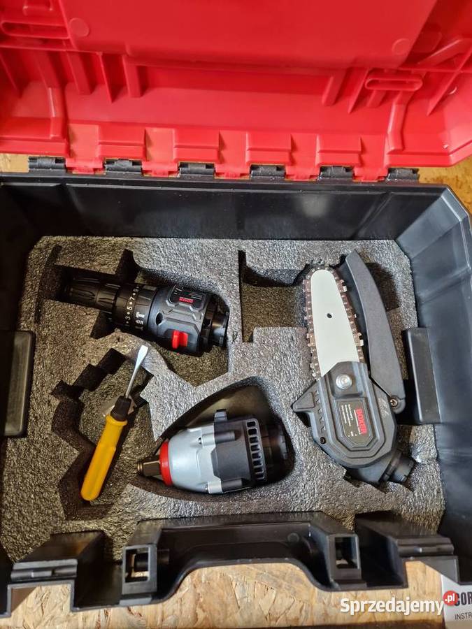 ZESTAW NARZĘDZI AKUMULATOROWYCH 3w1 PIŁA Wiertarki i wkrętarki Głogowa