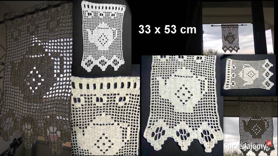 IMBRYCZEK Firanka szydełkowa ok 33 x 53 Firany Chojna