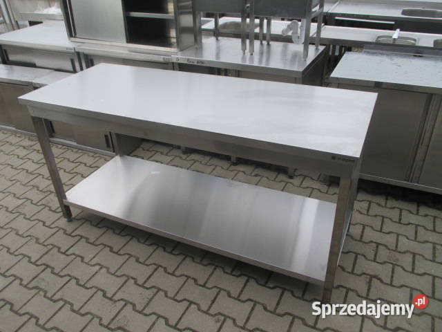 NOWY STÓŁ GASTRONOMICZNY CENTRALNY Z PÓŁKĄ