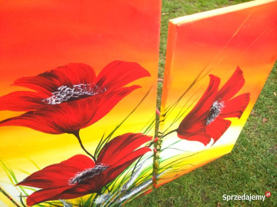 Obraz 3 częściowy kwiatygalmalarstwa Tuszkowo