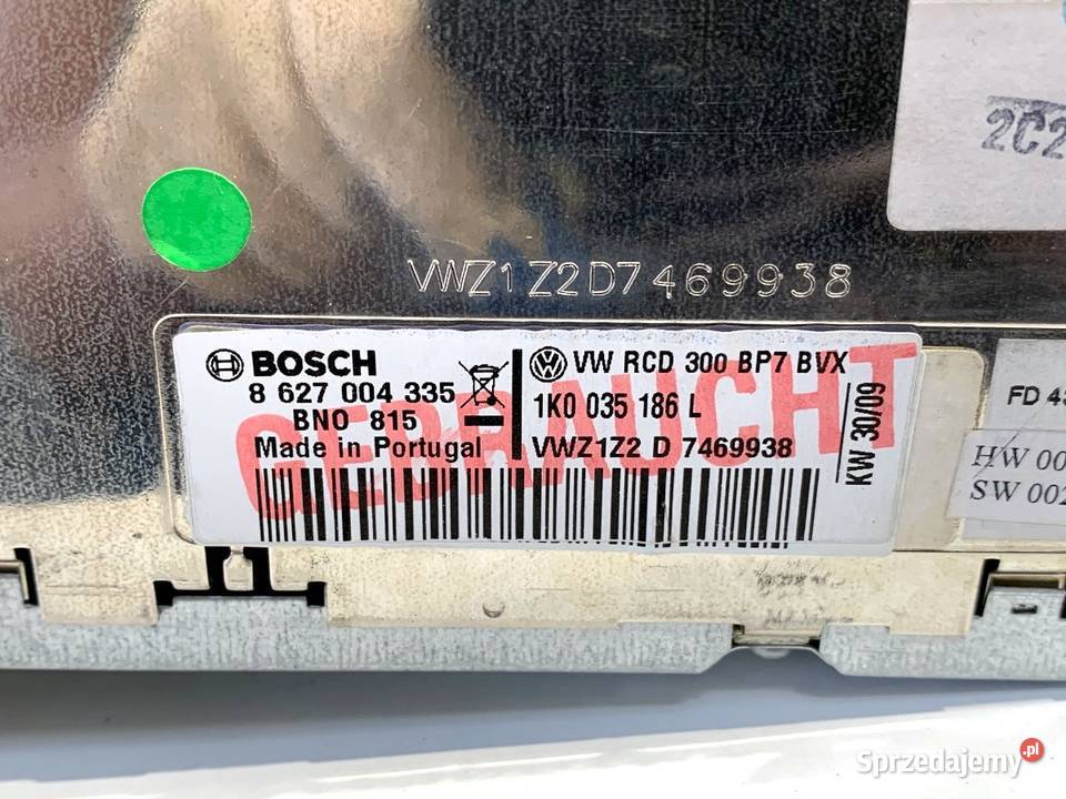 RADIO VW PASSAT B6 1K0035186L 0511 ODTWARZACZ