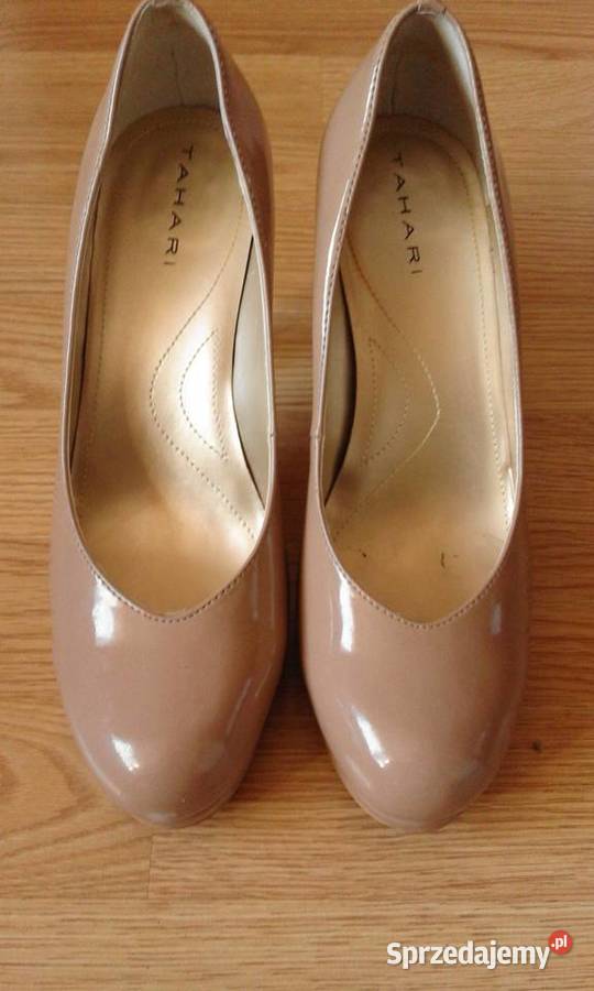 buty beżowe czółenka 39 na obcasie Wesoła sprzedam