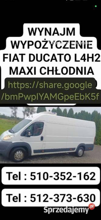 WYNAJM WYPOŻYCZENIE wynajem FIAT Ducato lubelskie Opole Lubelskie