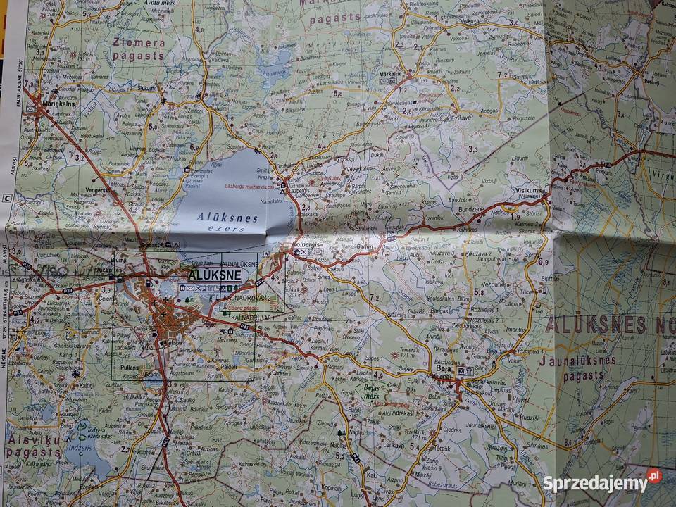 Łotwa 175 000 mapy 16 Latwijas novadi Kraków