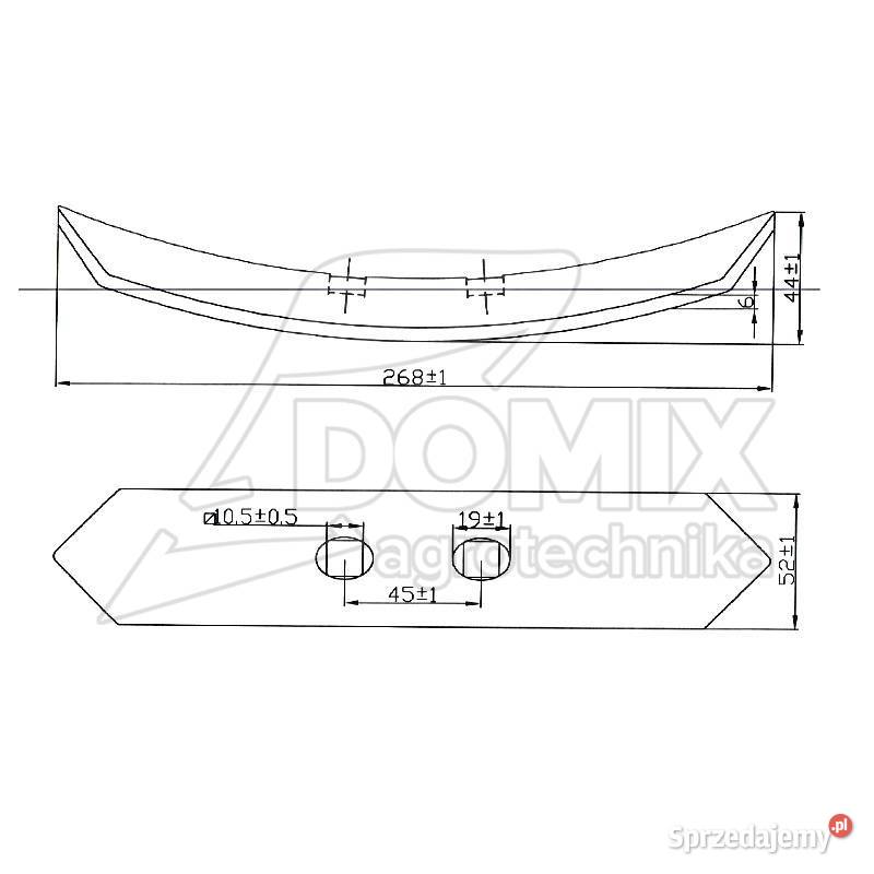 Redliczka 2otw 52x268x6mm V45122F wielkopolskie Golina