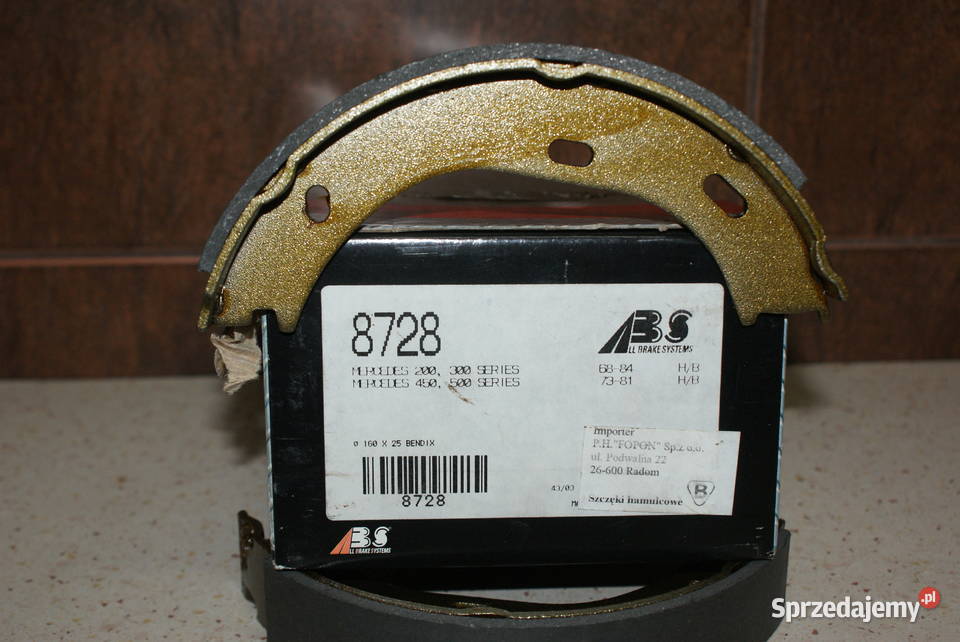 8728 ABS SZCZĘKI HAMULC MERCEDES W123 7685 osobowe Białobrzegi
