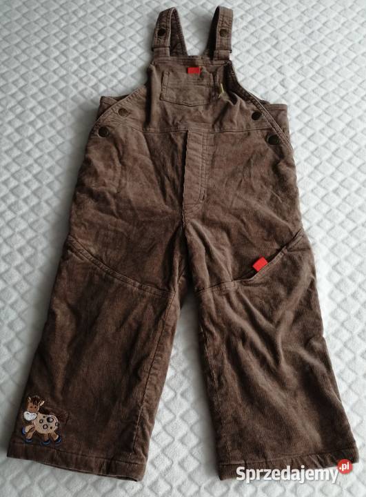 Ogrodniczki sztruksowe ocieplane polarem 98 Czeladź