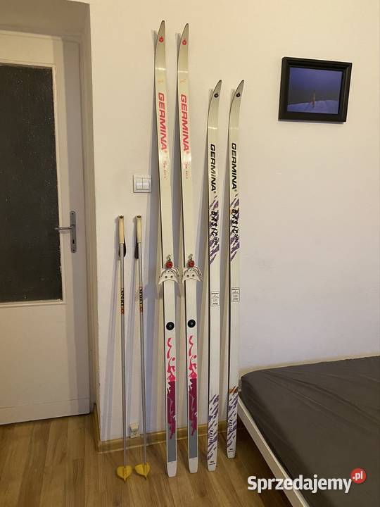 Narty biegowe Germina 2 pary kijki jedne Warszawa