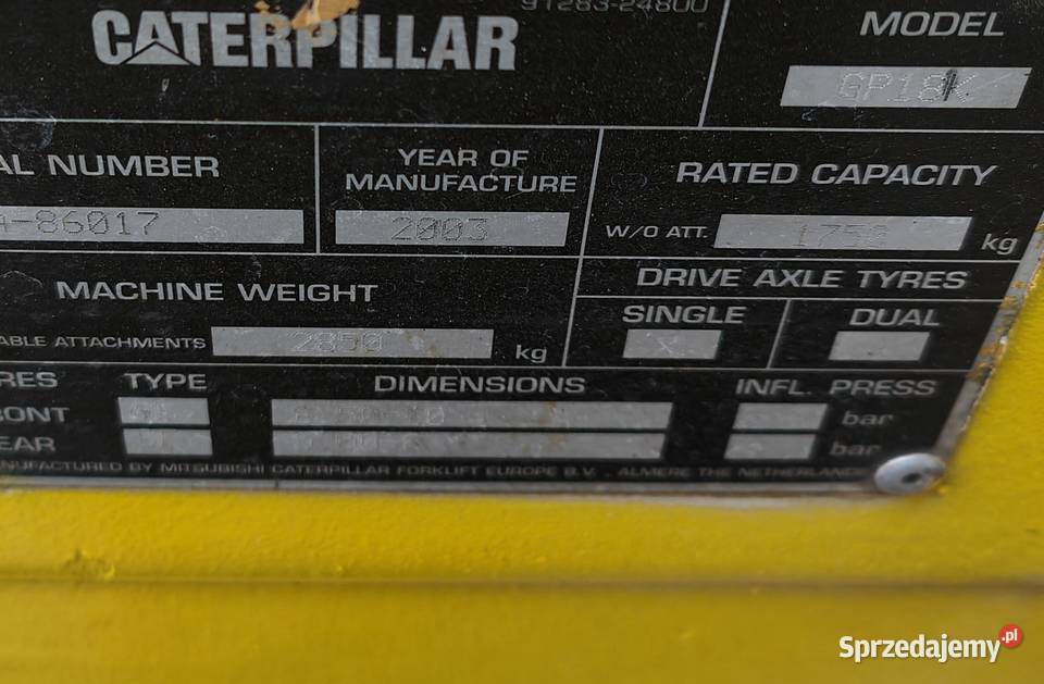 Wózek widłowy Caterpillar GP18K Lpg Udt do świętokrzyskie Sandomierz