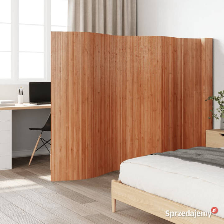 Parawan brązowy 165x800 bambusowy WM377013 Warszawa