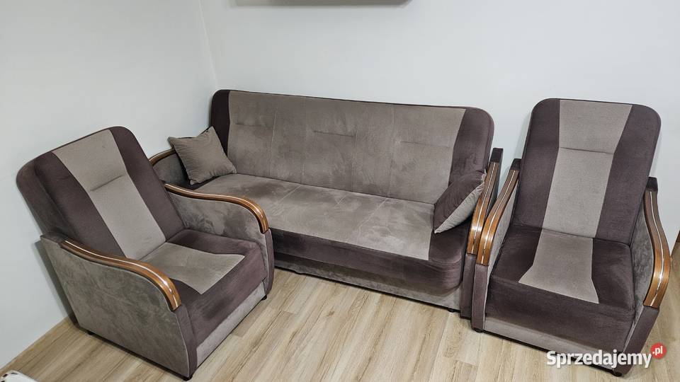 Komplet wypoczynkowy wersalka dwa fotele