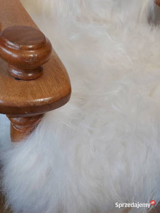 Fotel Skóra Owcza Fotel Obity Naturalną Skórą