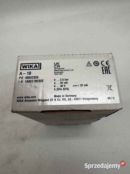 Wika A10 48842350 Przetwornik ciśnienia 025 bar