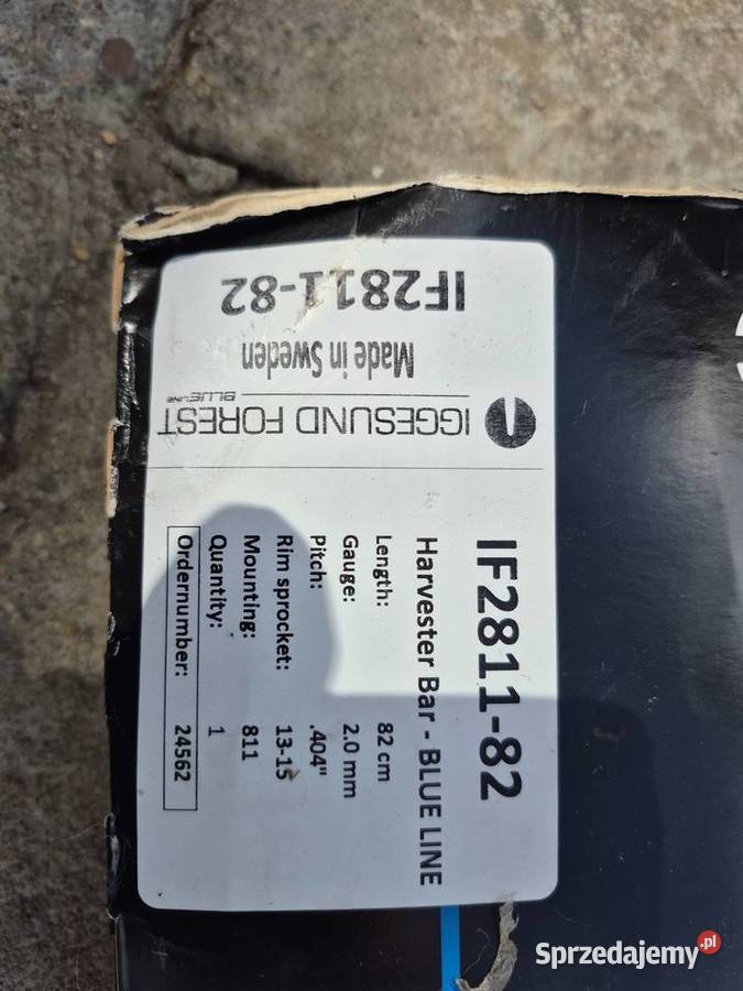 Harwester prowadnica iggesund 82 węższa 5