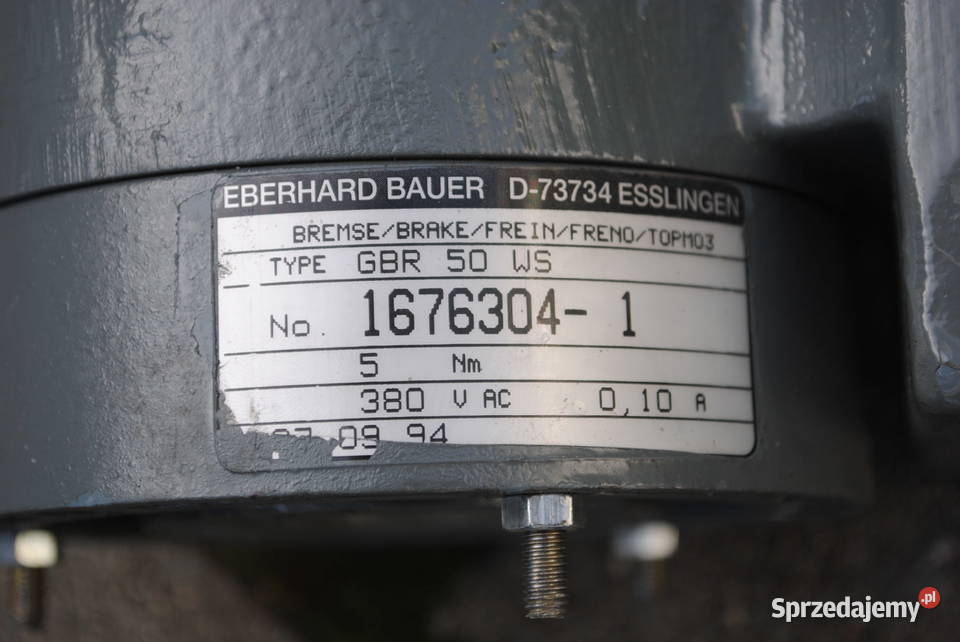 HAMULEC silnika elektrycznego 230V BAUER typ Kargowa