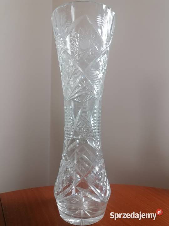 Wazon Kryształowy Wysoki 31 PRL Wałbrzych