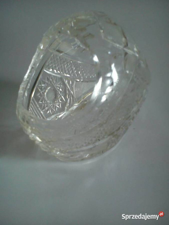 Kryształowy koszyk ozdobny z okresu PRL zachodniopomorskie Szczecinek
