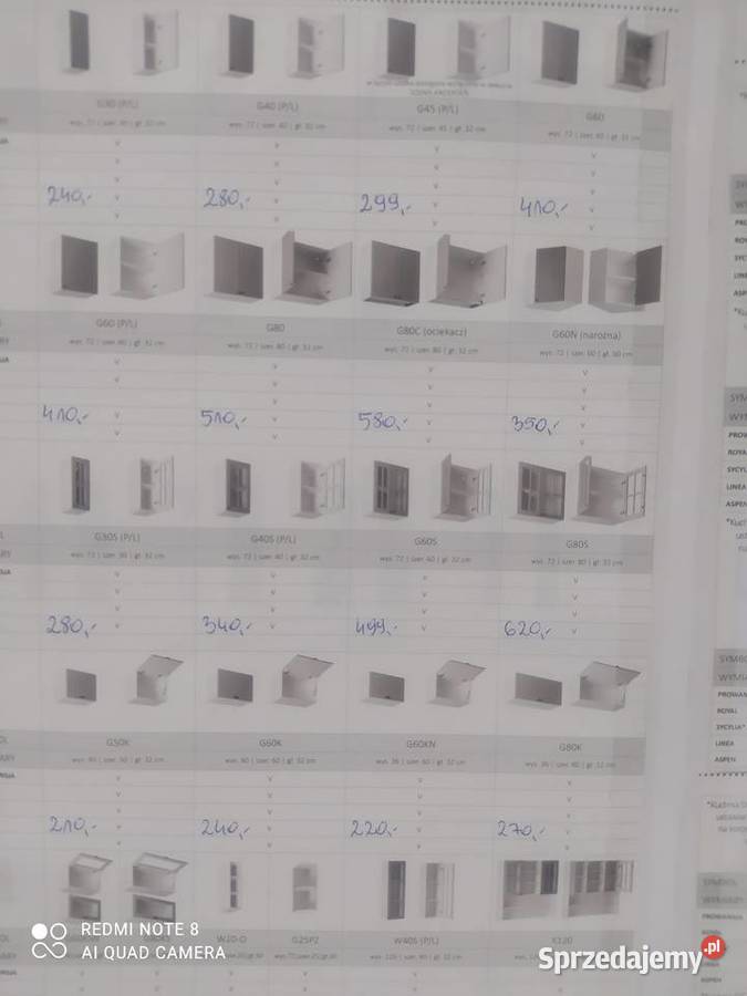 ZESTAW KUCHENNY KLASYCZNYMI FRONTAMI Toruń