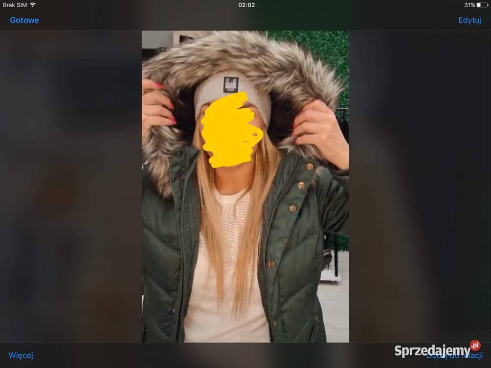 Parka Zimowa z Kapturem Kurtka Damska KHUJO r M Nowa Sól
