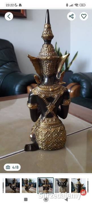 Figurka rzeżba z brązu złoconego Budda