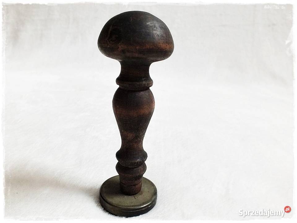 Stara pieczęć drewniana Duża Gwiazda Rosja Żary