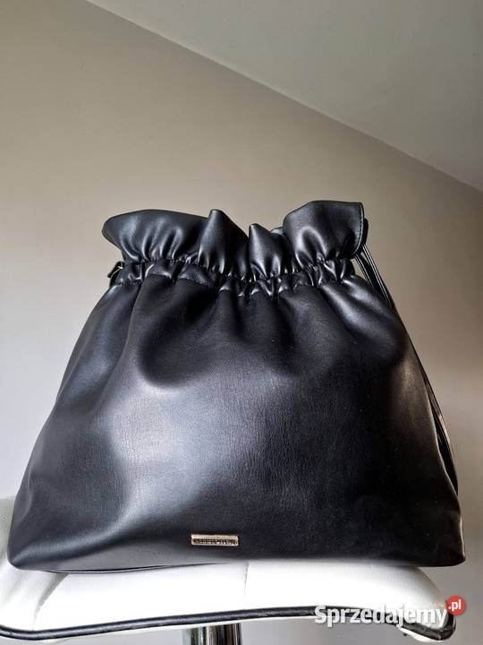 Torebka worek Wittchen czarna hobo bag miękka Kraków sprzedam