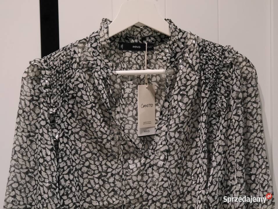 Mango piękna bluzka metaliczna nitka 34 XS dolnośląskie Wrocław