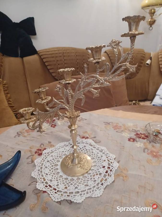 Piękny świecznik mosiężny Pozostałe Poznań