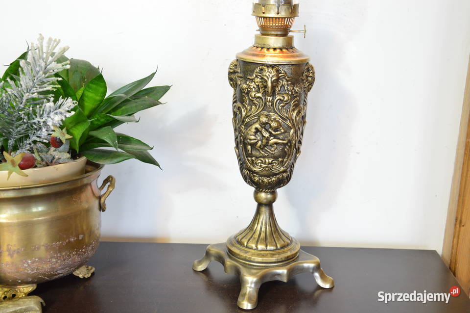 piękna cynkalowa LAMPA NAFTOWA stara Jastrzębie-Zdrój sprzedam