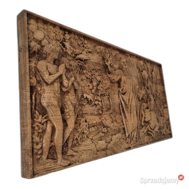 Stworzenie Świata Nietypowy Obraz z Drewna