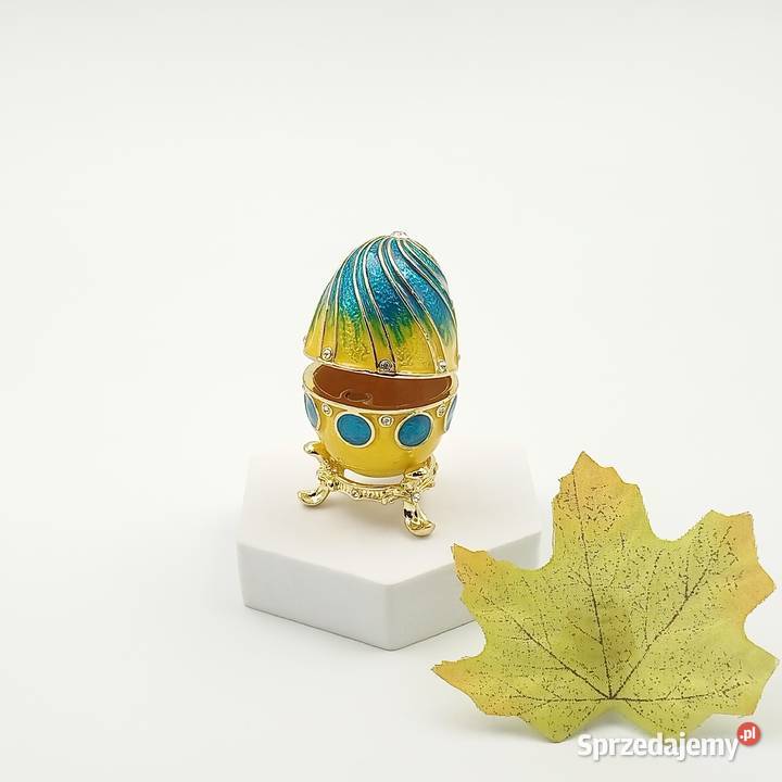 Jajko jajo faberge pojemniki szkatułka zielone Zawiercie sprzedam