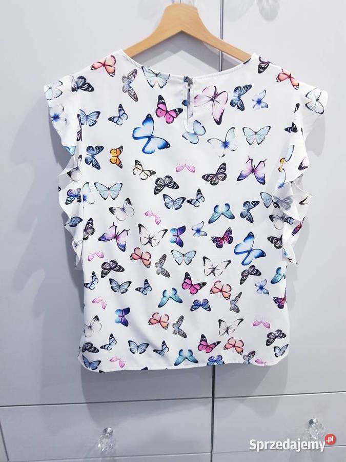 Wiosenna bluzeczka w kolorowe motyle R42 Dąbrowa Górnicza