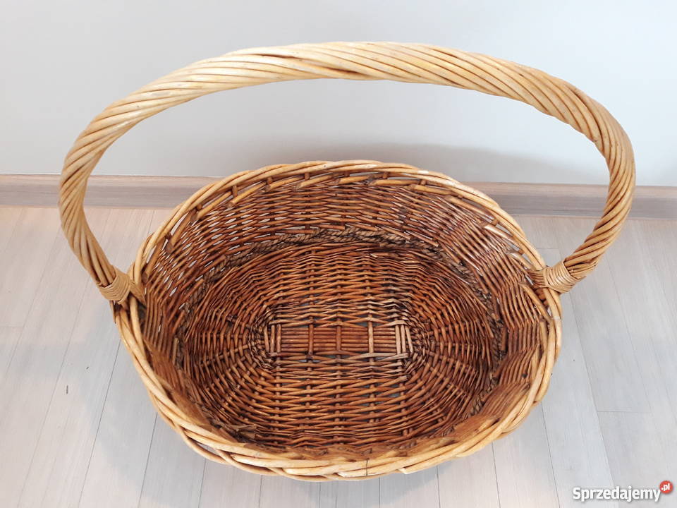 duży wiklinowy koszykna prezent rączka na kwiaty pomorskie Gdańsk
