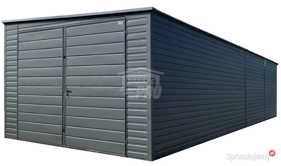 Garaż blaszany 3x9m brama dwuskrzydłowa antracyt sprzedam