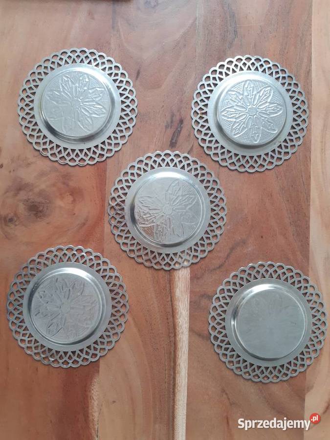 PRL Metalowa podkładka pod szklankę 5 Podkładki