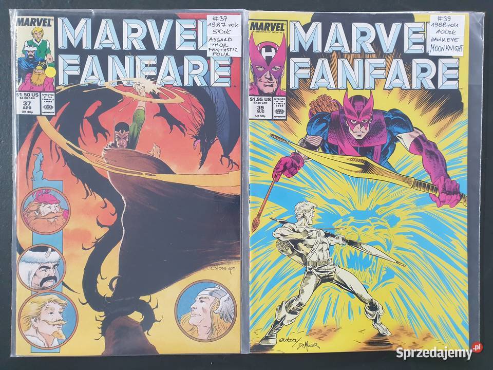 Marvel Fanfare zestaw 11 oryginalnych komiksów Gdynia