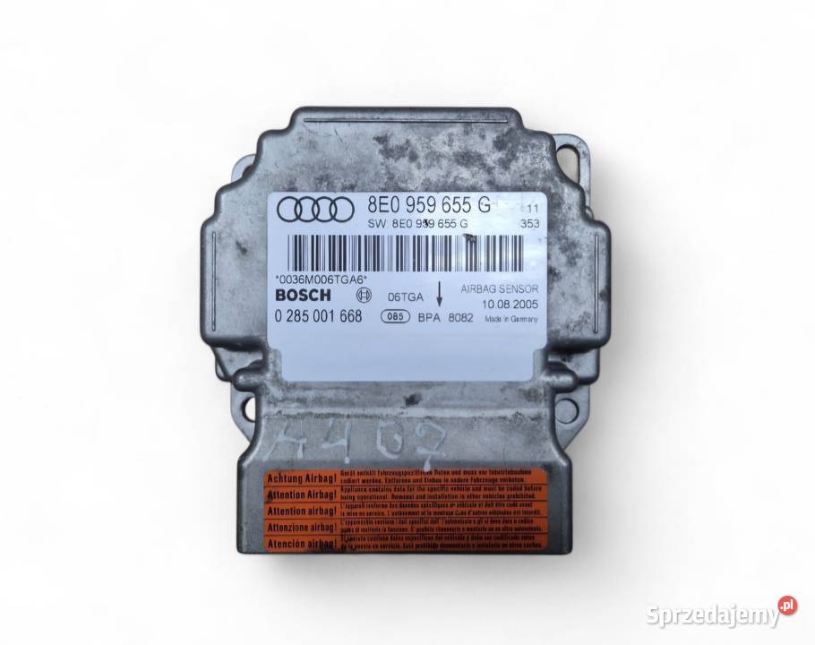 MODUŁ SENSOR AIRBAG PODUSZEK POWIETRZNYCH AUDI Działoszyce