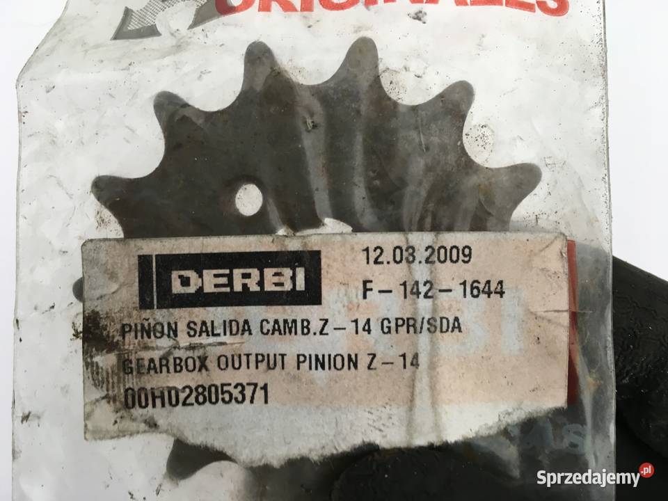 DERBI SENDA 50 SM R Zębatka zdawcza przód Z14