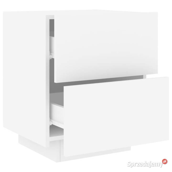 Szafki nocne z LED 2 białe materiał Warszawa sprzedam