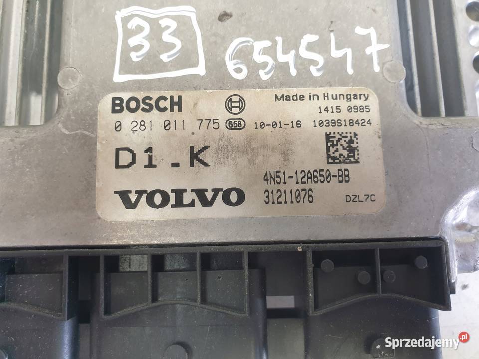 Volvo S40 II V50 16 D STEROWNIK SILNIKA komputer osobowe Komputery