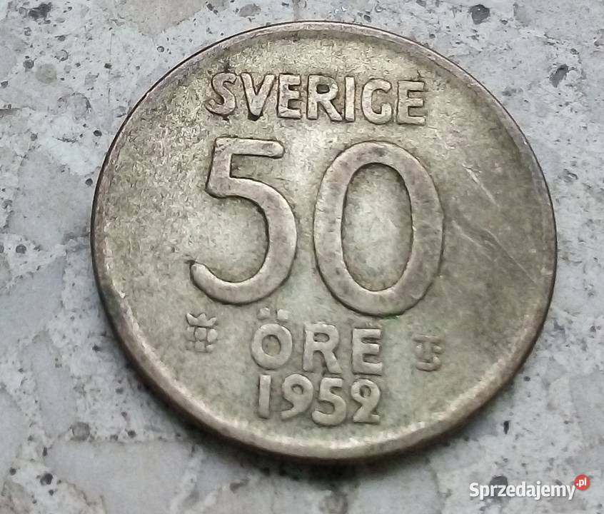 SZWECJA 50 ORE 1952 rTSSREBRO Numizmatyka Legionowo sprzedam
