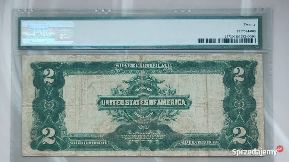 Banknot 2 1899 Silver Certificate PMG 20