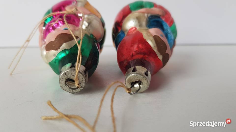 Bombka x3 Babuszki łowiczanki i Mikołaj stare Dąbrowa Górnicza