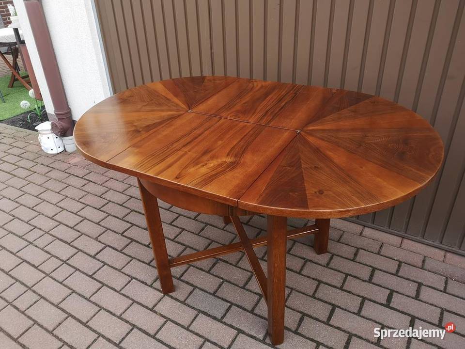 Stół ArtDeco Okrągły Orzech 90 Zgrabny Stary Meble Swarzędz sprzedam
