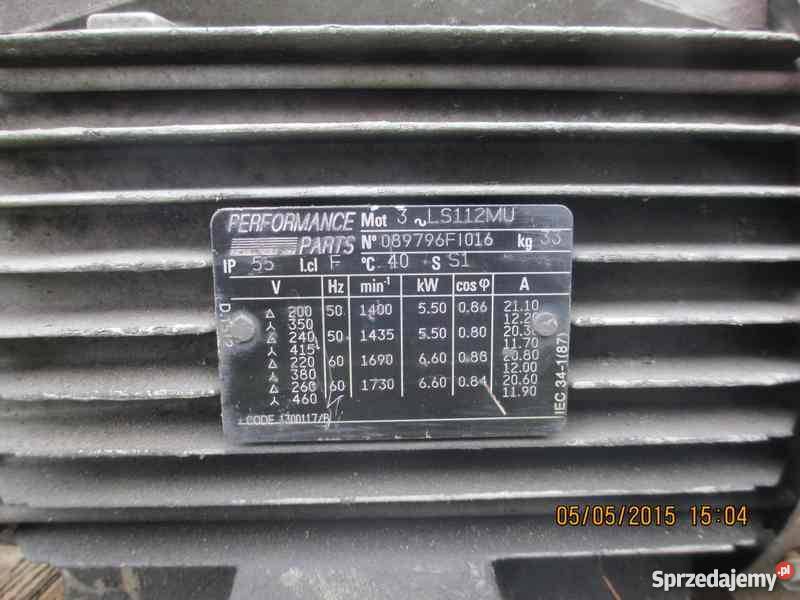 3x Silnik elektryczny 3 fazy moc 66 i 75 kw zachodniopomorskie Mieszkowice