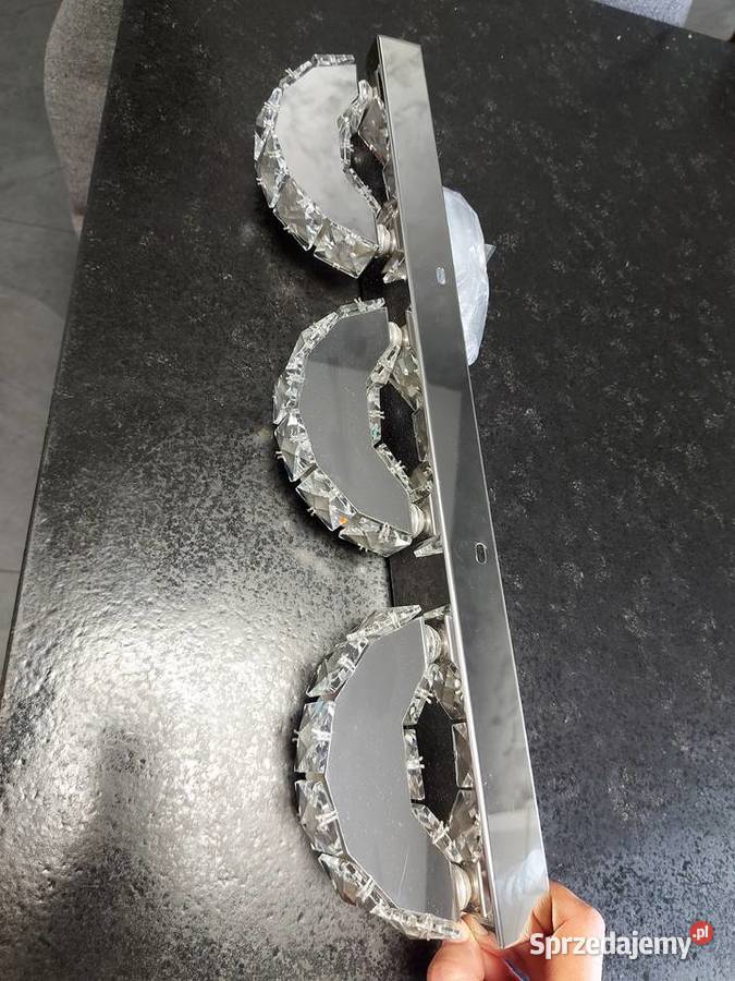 Kinkiet lampa led z kryształkami przezroczysty Oświetlenie Olkusz