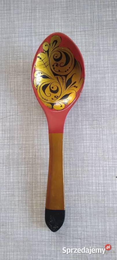 Ozdobna malowana łyżka drewniana Koło