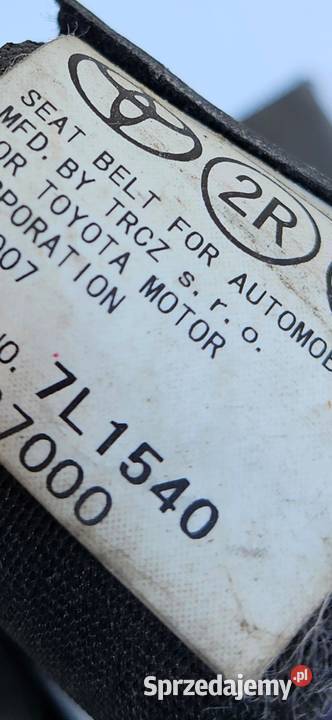 TOYOTA COROLLA VERSO PASY BEZPIECZEŃSTWA TYŁ Międzychód
