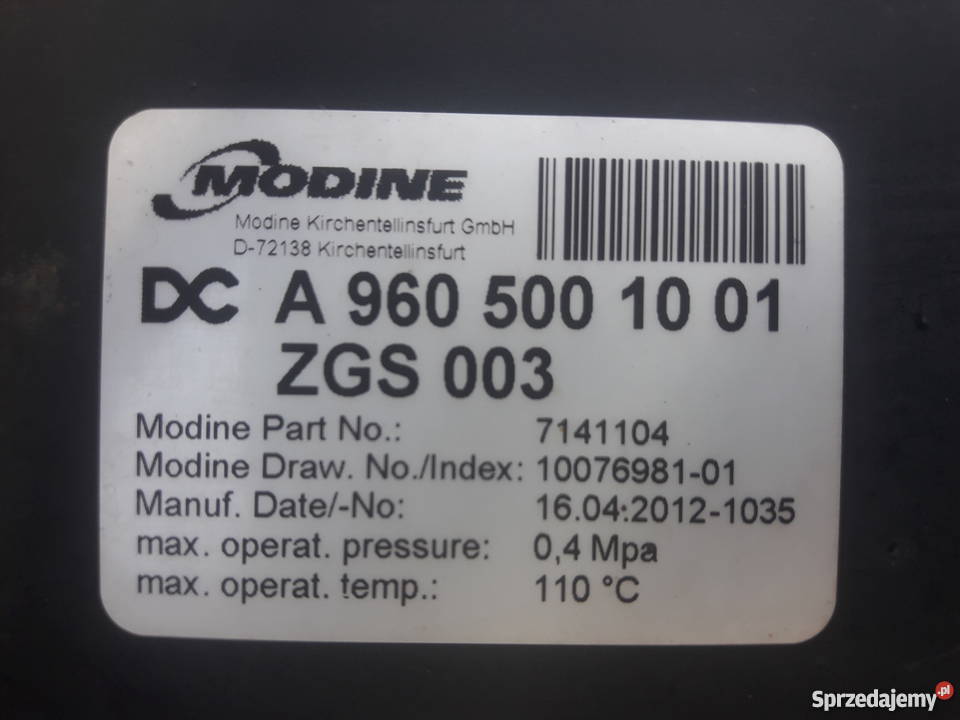 MERCEDES ACTROS MP4 CHŁODNICA WODY CIECZY 98 Bieleń