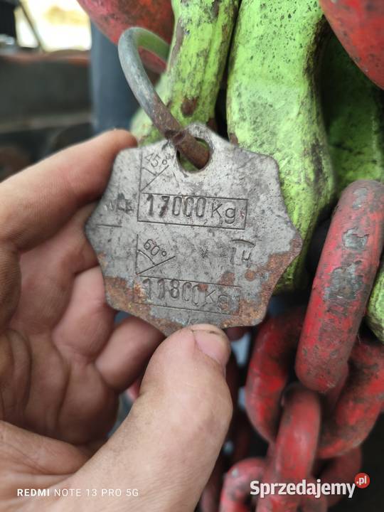 Zawiesie łańcuchowe cztero cięgnowe 17 ton Elżbieta